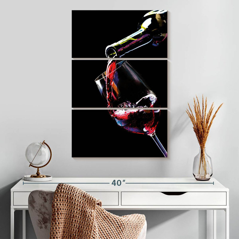 Yarlin Red Wine Stream, 32" H x 20" W