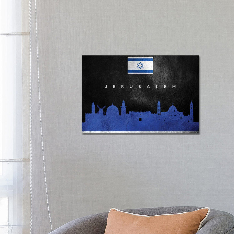 «Skyline de Jérusalem, Israël» par Adrian Baldovino, impression sur toile tendue, H 18 po x l 26 po x P 1,5 po