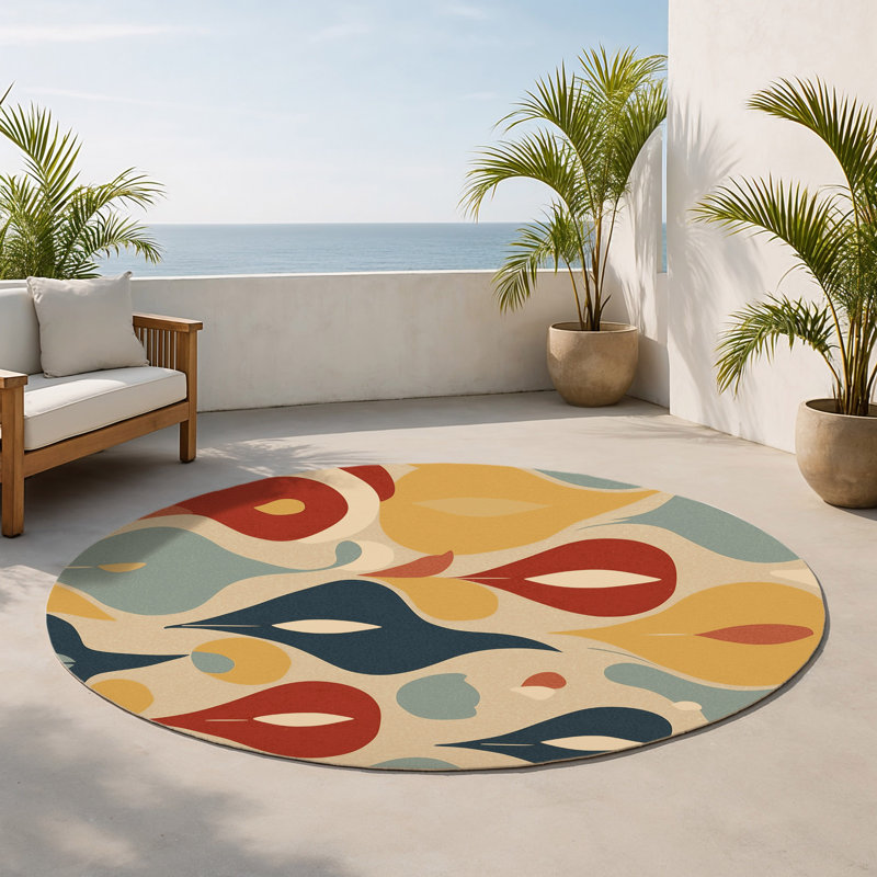 Tapis intérieur et extérieur L pop, Rond 5 pi