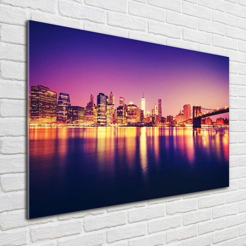 Manhattan New York - No Frame Print on Glass