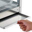 Réchaud commercial à 3 niveaux, présentoir 800 W avec lumière DEL, tablette réglable et cadre en acier inoxydable, chauffage à air chaud 86 185 185 ℉, 34 L pour hamburger, pizza, pain, poulet frit