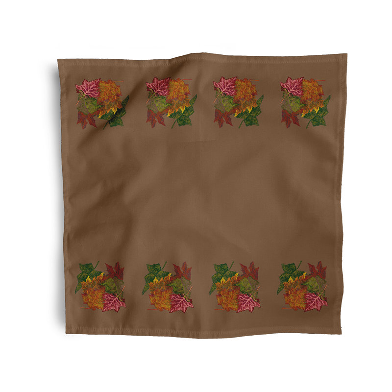 Chloegrace Polyester Rustic Napkins, Brown