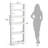 5 -Tier Utility Cart with Wheels for Narrow Spaces-128922497