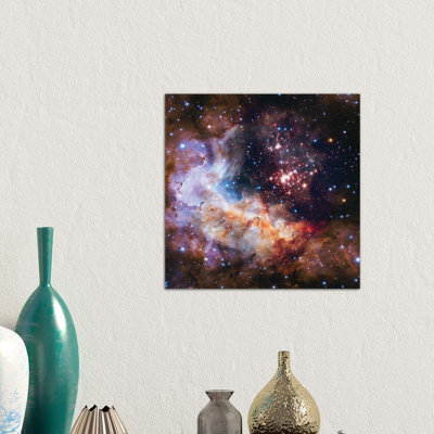 Celestial Fireworks Westurland 2 Hubble Space Telescope 25Th Anniversary Image by NASA - Wrapped Canvas Print