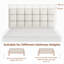 Size Modern Upholstered Bed Frame with Adjustable Square Tufted Headboard-99170189-93363910