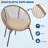3-Piece Patio Furniture Set - Garden Bistro Set, Acapulco Chairs, Outdoor Seating with Side Table and 2 Chairs (Brown)-1353229857