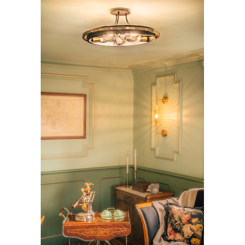 Chambers 6 - Light Flush Mount, Polished Nickel