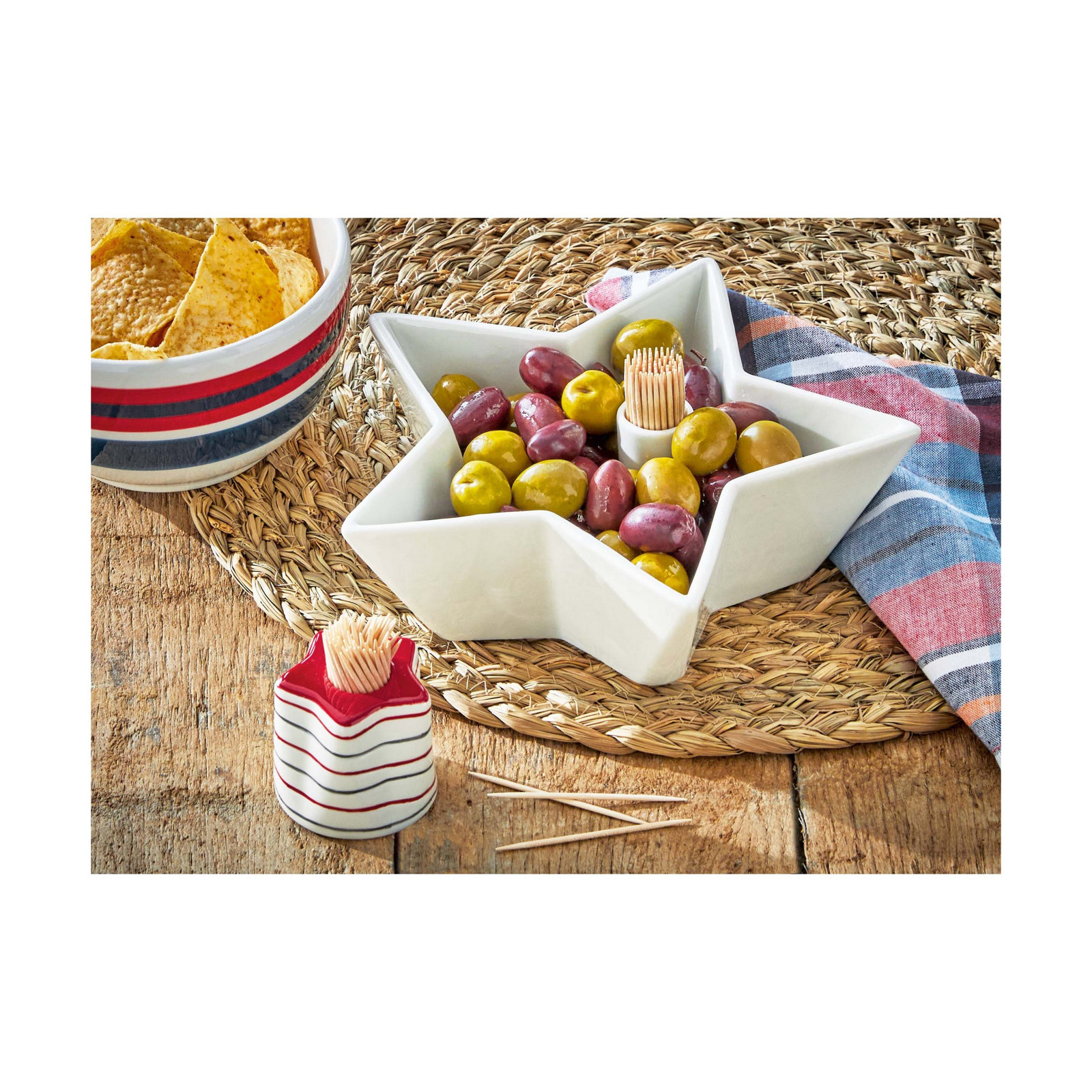 Star Bowl With Toothpick Holder