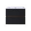 24 po X P 18 po P 20 po Meuble-lavabo mural simple H noir avec comptoir en céramique