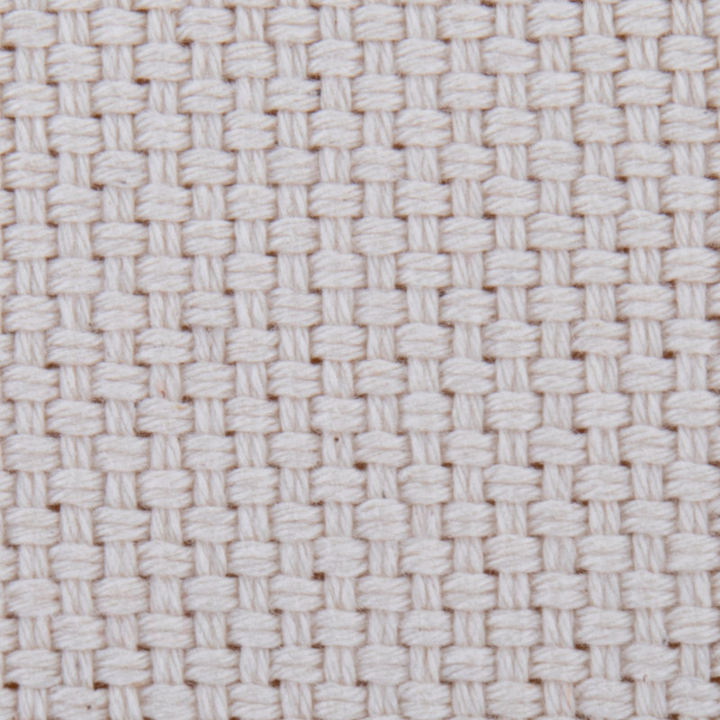 Grand pouf rond en tissu tricoté par