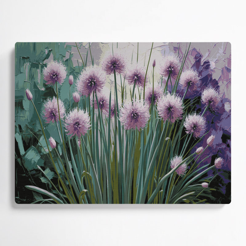 Art mural en métal Botanical Chives, H 240 po x l 360 po x P 0,05 po