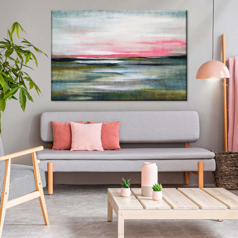 Greenfield, paysage abstrait, H 26 po x l 39 po x P 1,25 po