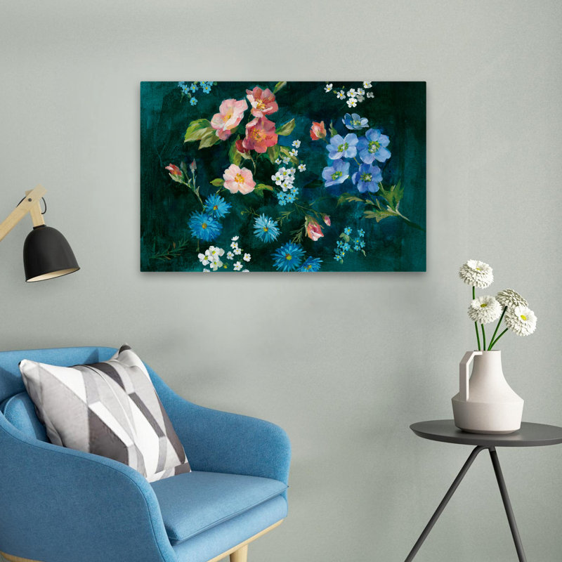 Art de jardin abbaye turquoise et bleu, H 16 po x l 24 po