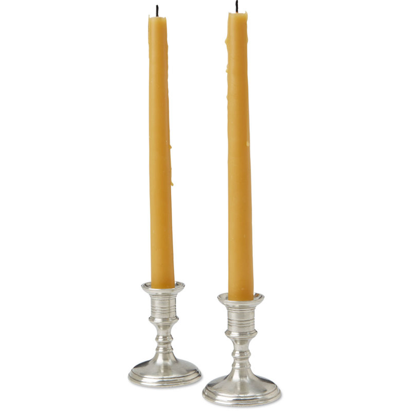 Prato Handmade Pewter Taper Tabletop Candlestick