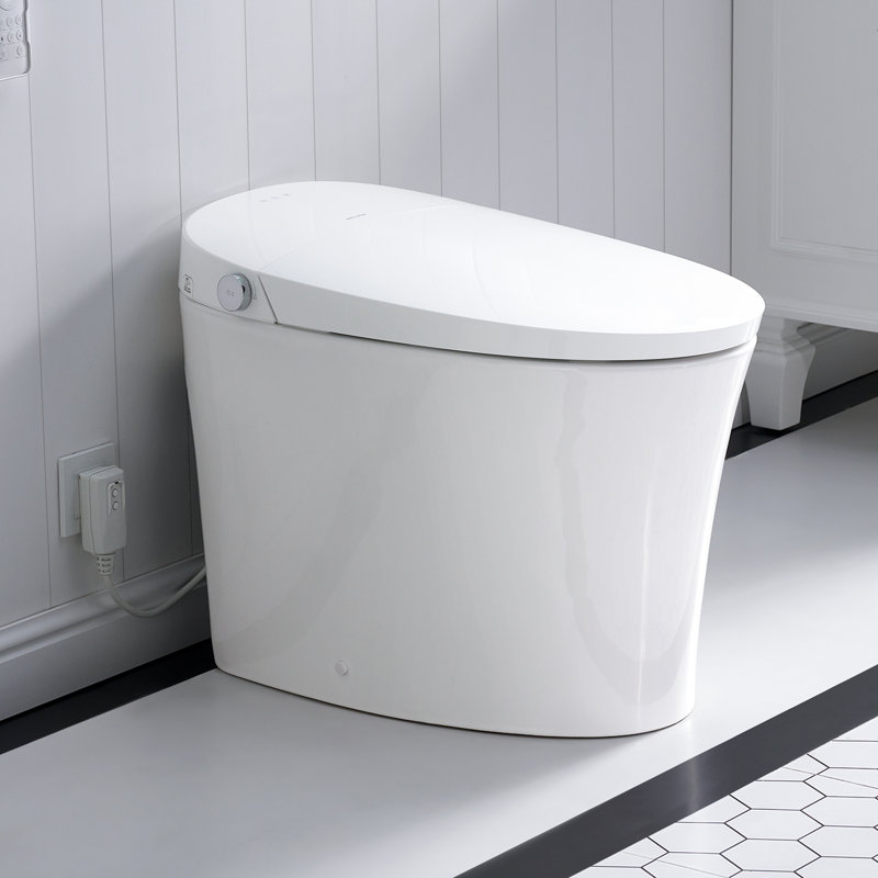 Bulit-in Tank Smart Toilet With Air Dryer, Multiple Wash Function And Night Light(Remote Included)