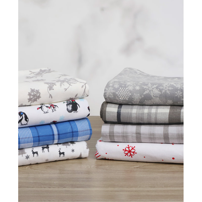 Ensemble de draps 100% flanelle de coton Colyt, Simple