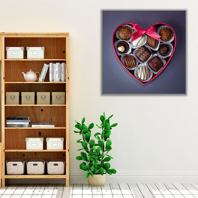 Chocolate Heart - Canvas Print Wall Art, 20" H x 20" W