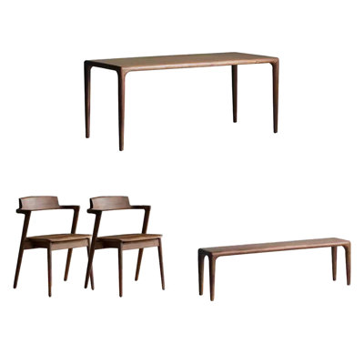 Ensemble de tables multifonctionnelles entièrement en bois massif