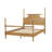 Queen Bed With Wood Finish And Turned Post Design Solid Construction Mattress Compatibility