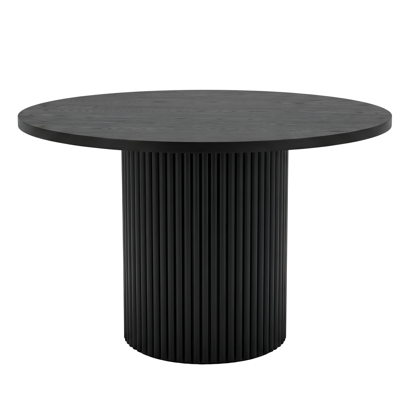Reba Round 42" Dining Table, Black, Black