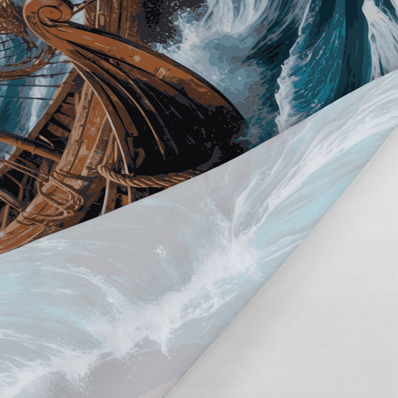 Tapisserie murale nautique scandinave maritime, 88 po x 104 po