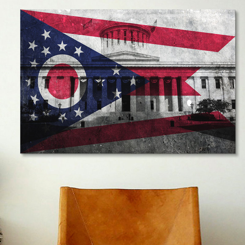 « capitol building ohio », impression sur toile, H 26 po x l 40 po x P 0,75 po