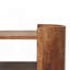 Chevet sculpté en bois massif, brun