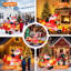 Décoration de Noël gonflable pour avion 8 pi - avion de Noël gonflable avec lumières DEL, polyester imperméable - prise USA, 1500 mA