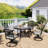Miyona Round Metal Outdoor Dining Table With Umbrella Hole , 48.03'' in. W 48.03'' in. D