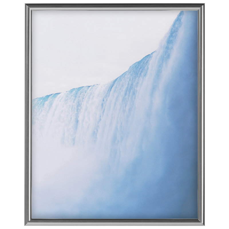 Cadre photo en métal I, Argent argent, L 8 po x H 12 po, Rectangulaire