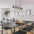 Herdon 5 - Light 32'' W Black Industrial Kitchen Island Linear Pendant ETL Certified