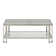 Sharold Chrome Finish Coffee Table With Textured Glass Top