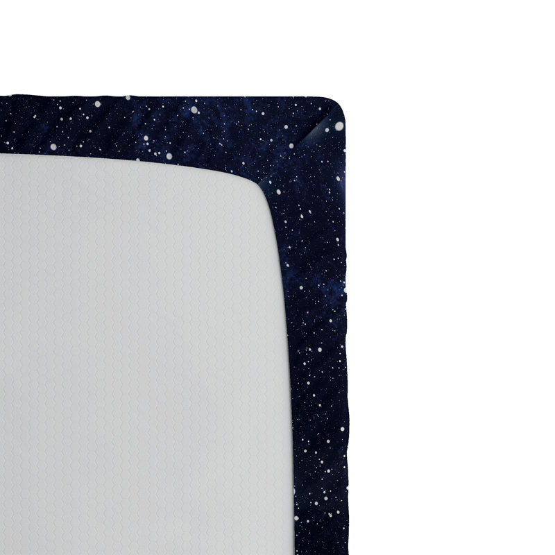 Drap-housse orange Ambesonne, Drap-housse de taille très grand, Bleu foncé / blanc abstrait