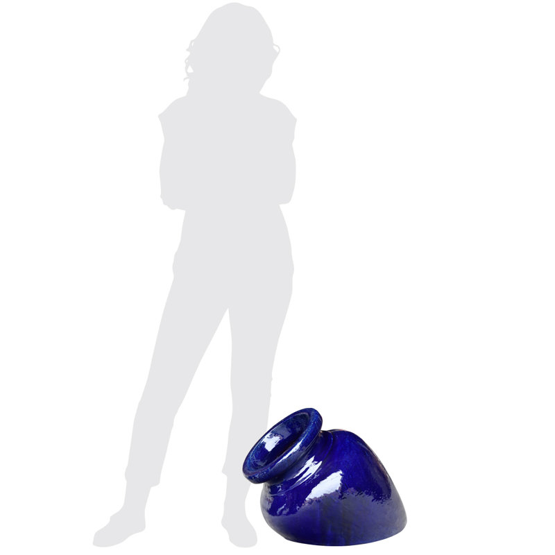 Vase 15 po Pompéi - Bleu cobalt, Noir / bleu de cobalt