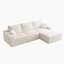 Canapé modulaire en L avec technologie de compression complète, canapé 3 places Cloud, sans assemblage, conception modulaire pour le confort du salon-307158150