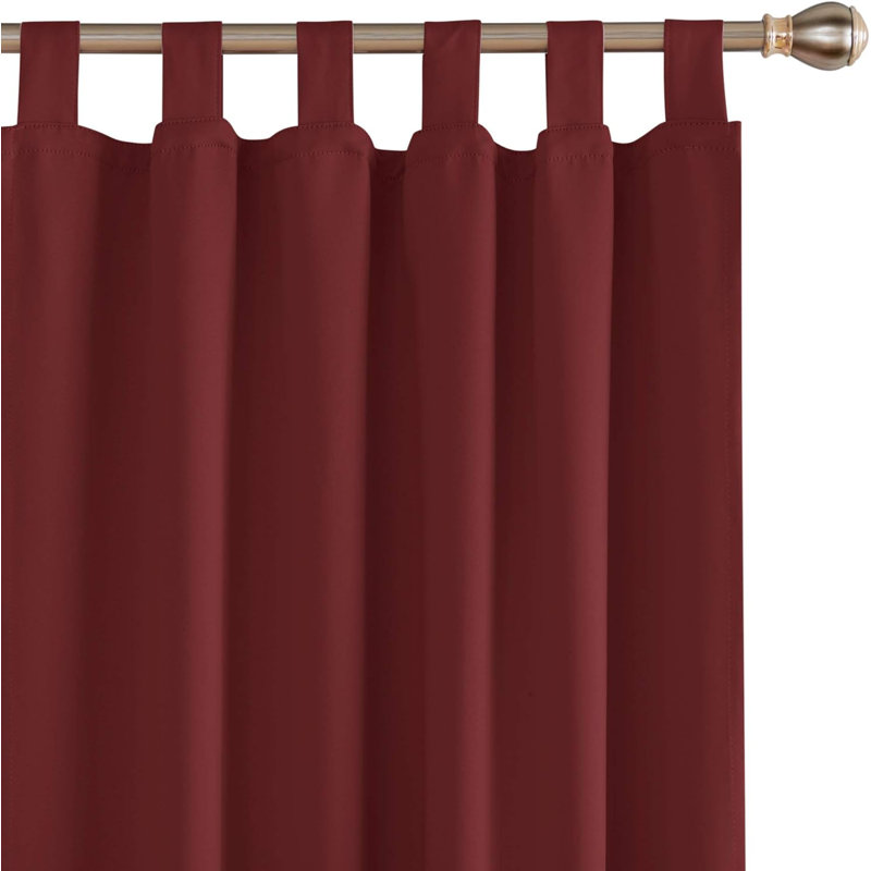 Blackout Curtain Pair, Red, 132cm wide x 61cm high