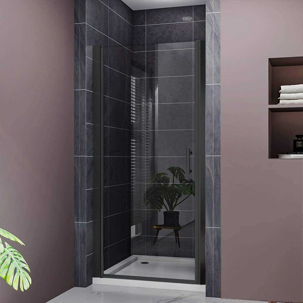 FPivot 32'' W x 72'' H Frameless Pivot Shower Door with 1/4'' Tempered Glass and Stainless Handle Elegant 