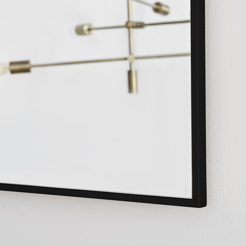 Miroir mural Alcantera, Noir, 47,2 po x 31,5 po