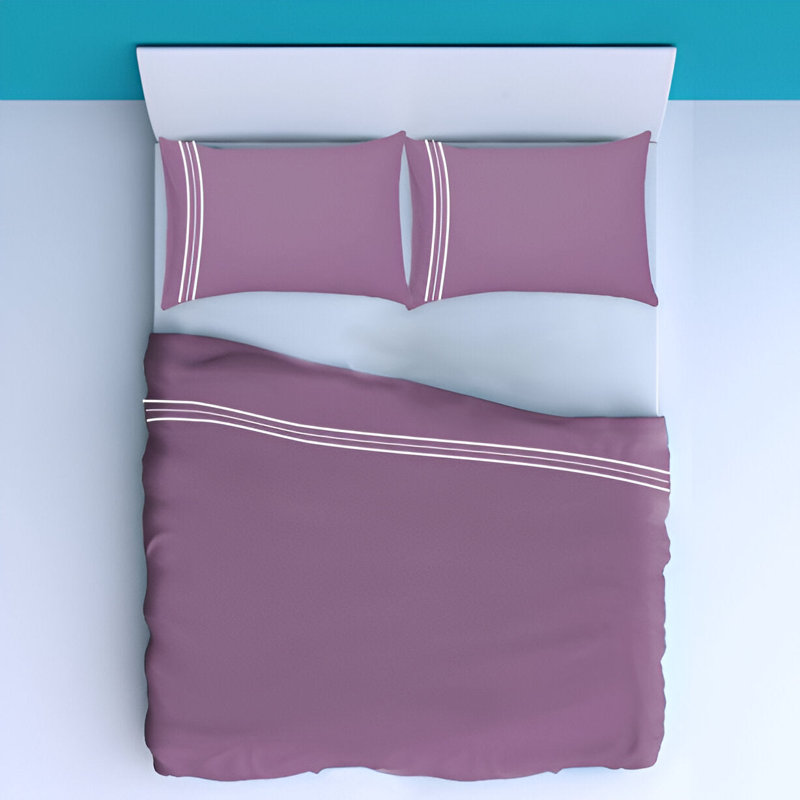 400TC Cotton Classic Luxurious Embroidery Cotton 4 Piece Sheet Set Fitted Sheet Fits Upto 16" Deep Pocket, Full Sheet Set
