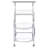 3 Kitchen Cart With Smooth - Sleek Reflective Metallic, Clear Tempered Glass Shelving, Ideal For Dining Room Storage, 19.28 Inches Deep Unit Serving In Modern And Polished Finish, Functional Storage