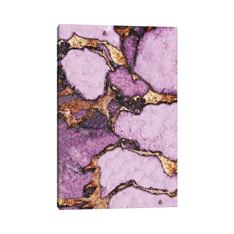 Gemstone And Gold - Pastel Lavender by Monika Strigel - Gallery-Wrapped Canvas Giclée on Canvas, 30.48 cm H x 45.72 cm W