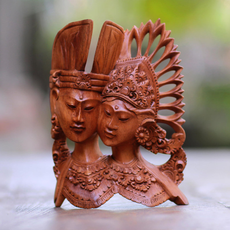Décoration murale en bois kecak