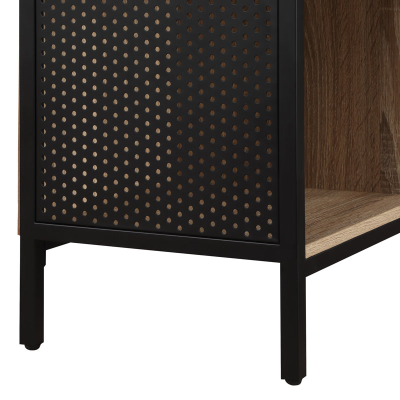 Ace 8 Cube Bookcase/Storage Unit, 34" H x 57.5" W x 13.5" D, Black/River Oak