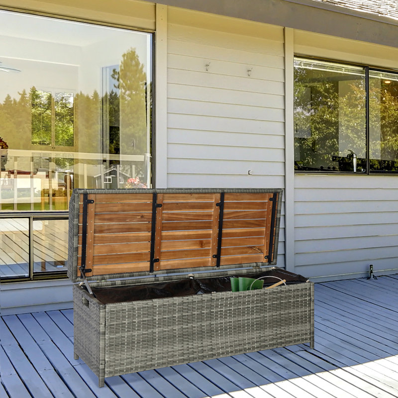 Banc de rangement Outsunny, Mélange de gris