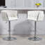 Ensemble de 2 tabourets de bar pivotants en tissu à 360 ° avec dossier tissé et repose-pieds-1001250800