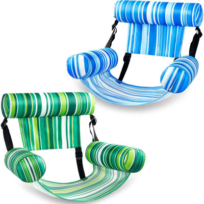 Inflatable Pool Floats Adult,2 Packs Floating Lounge Chairs, Up Pool Noodles For Adult Heavy Duty,Floating Chair For Party Summer Water Beach Lake Fun