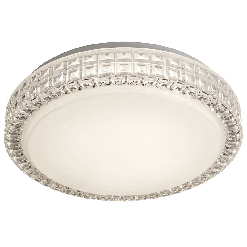 Chastain Acrylic Flush Mount, 7cm H x 28cm W x 28cm D