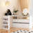 Ballal 4 Drawer Convertible Vanity Table with Side Shelves-1472811191