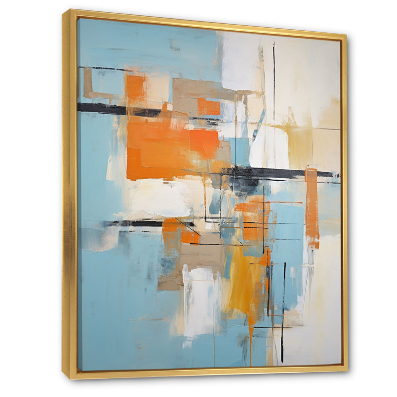 «Dialogue with Minimalisme Serene Blue Abstract I», reproduction d'art sur toile, H 44 po x l 34 po x P 1,5 po
