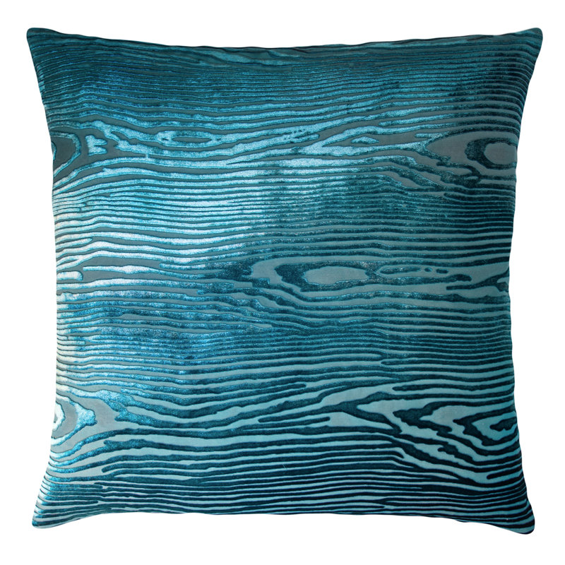 Woodgrain Rectangle Velvet Pillow Cover & Insert, Pacific, Square 16" H x 36" W